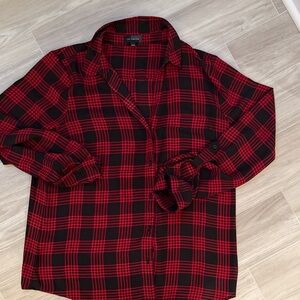 The Limited Red and Black Plaid Shirt